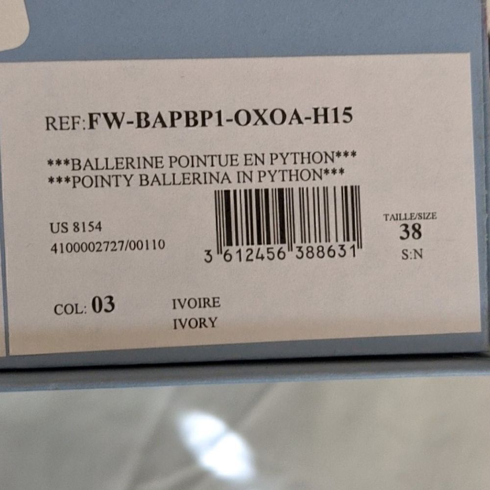 Lanvin Python Pointy Toe Ballerina Flat Shoe. Siz… - image 7